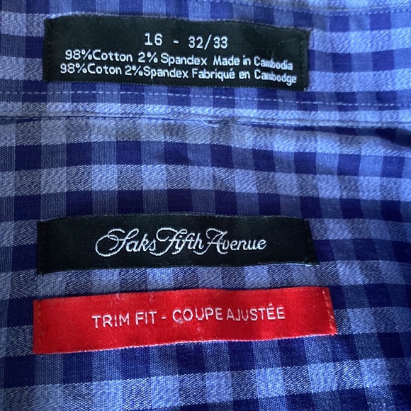 Saks Fifth Avenue Men’s Dress Shirt - Picture 2 of 5